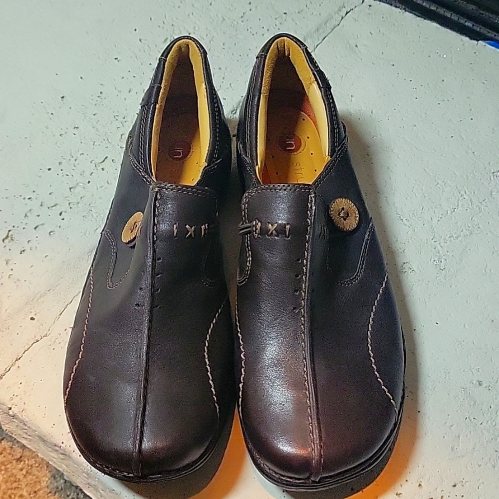 Clarks Un Structured leather loafer Women's Size 8 M NWOB
